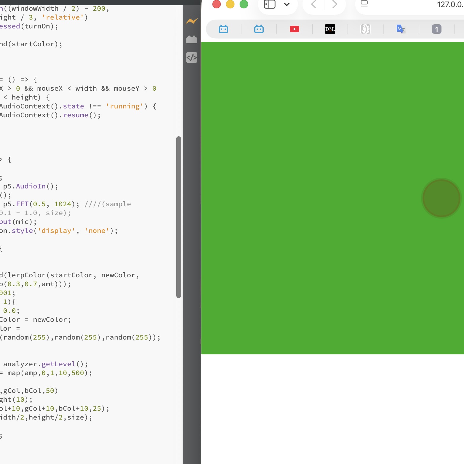 Then it turned green