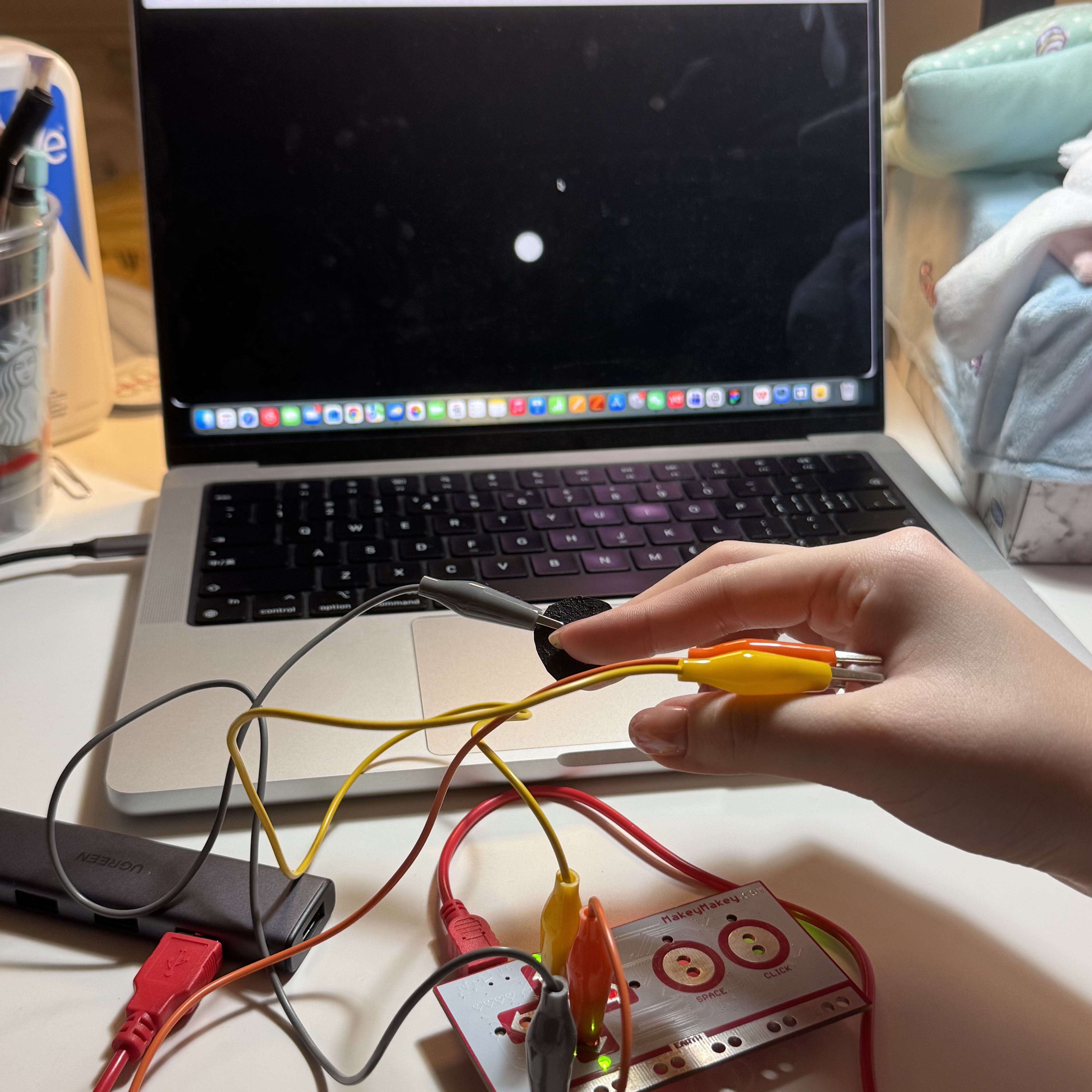 The circuit worked and the webpage responded to the actions