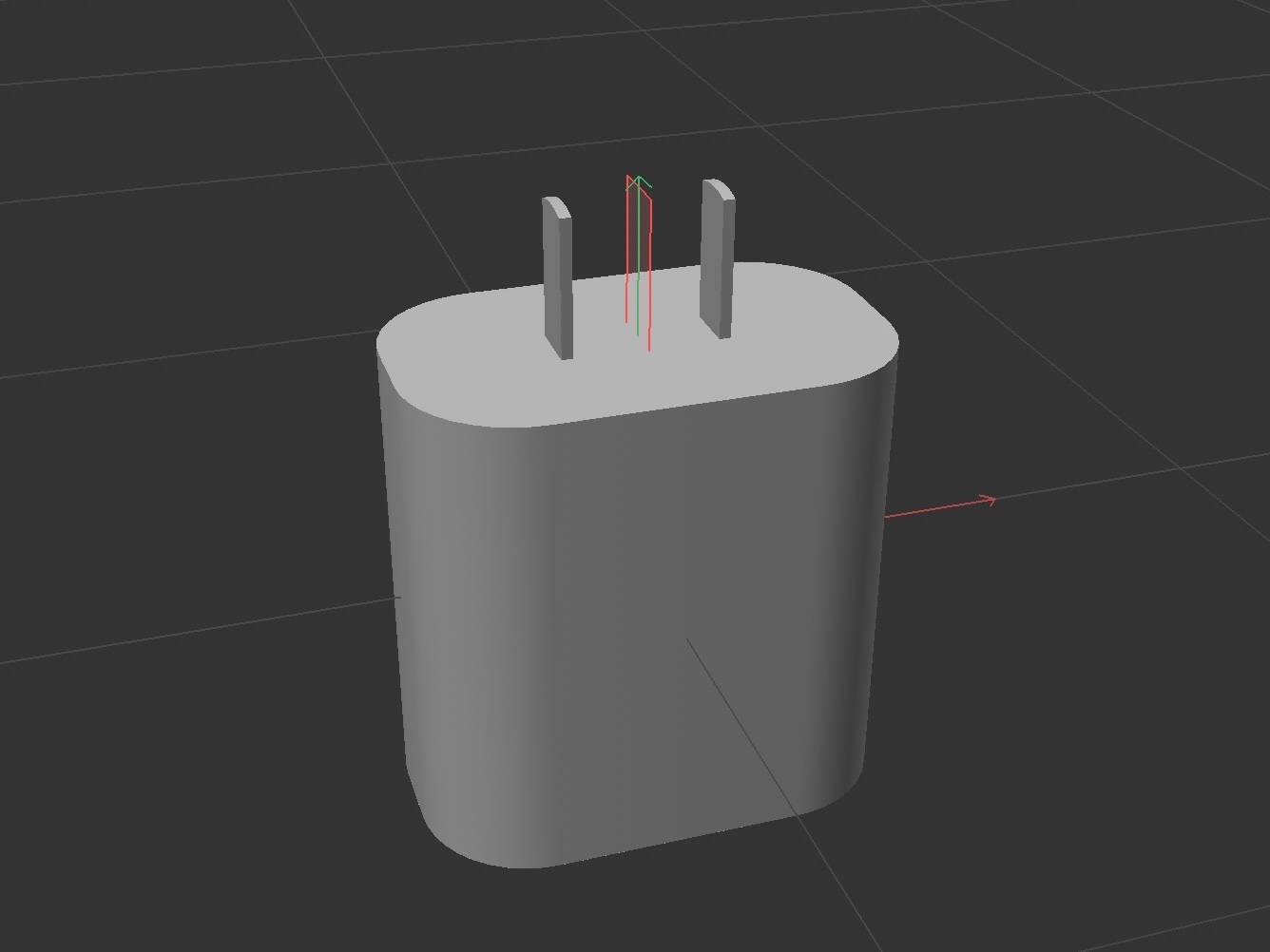 This is the side front view of the charger.