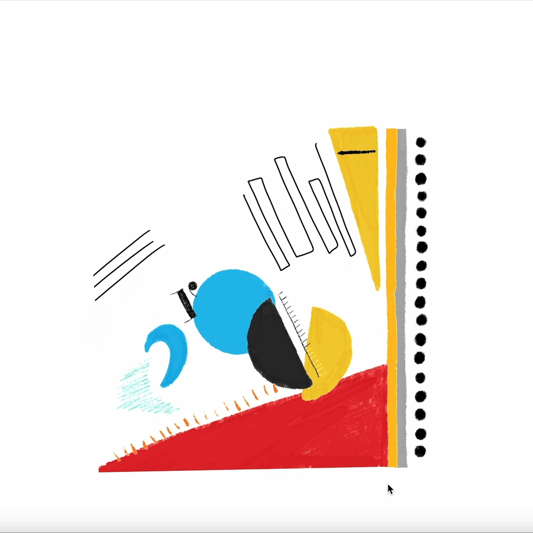 The gif image of testing #1 face tracking website using p5.js.