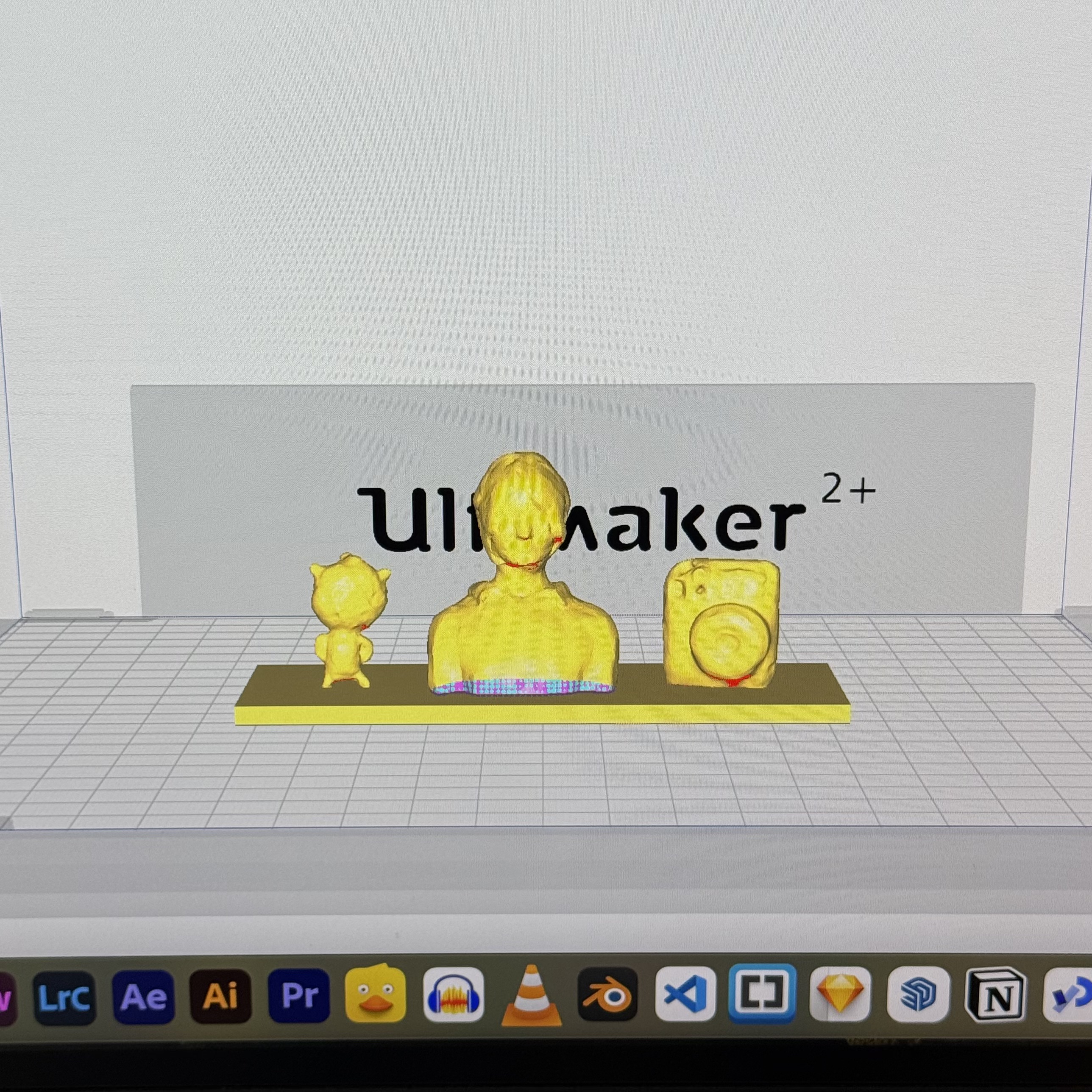 Processing the model on the computer in the 3D print lab